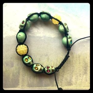 Spooky Skull Bead Bracelet